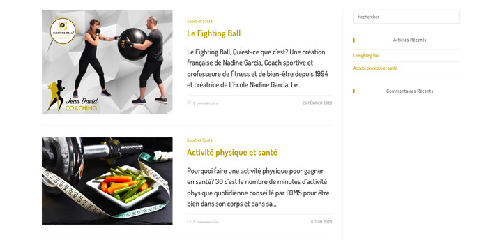 Page actualités jean david coaching