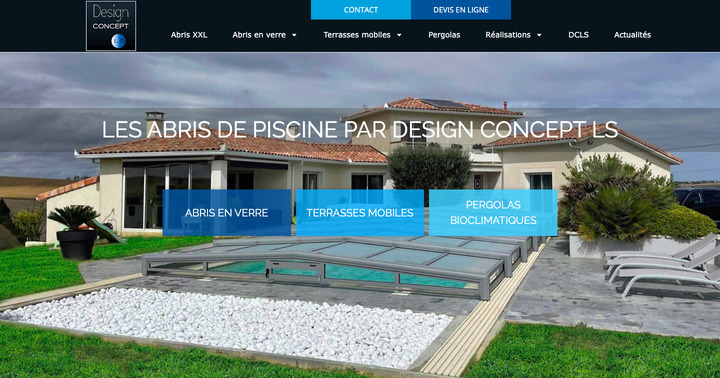 Page d'accueil site Design Concept LS