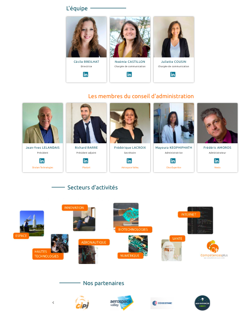 Focus équipe site web Compétences Plus