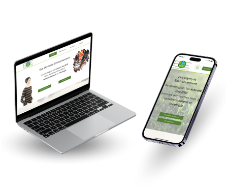 Mockup Smartphone et pc Eve Olympie Environnement