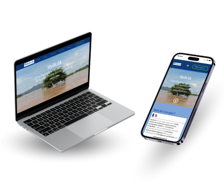 Mockup Smartphone et pc Hydr.IA